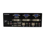 StarTech.com Switch KVM USB 2 ports DVI VGA avec audio - Commutateur concentrateur USB 2.0