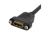 StarTech.com Adaptateur HDMI 1m - Câble HDMI 4K30Hz Haut Débit pour Montage sur Panneau - Bande Passante 10.2 Gbps - HDMI 4K à HDMI F/M - Câble de Connexion pour Montage sur Panneau HDMI