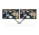 StarTech.com Bras de Bureau à Double Écrans avec USB et Audio, Support de Bureau VESA pour Écrans jusqu'à 32" (8kg), Bras Ergonomique pour Double Écrans à Mouvement Complet - Argent