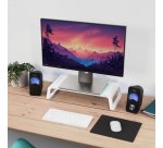 Trust 25351 support d'écran plat pour bureau Transparent, Blanc