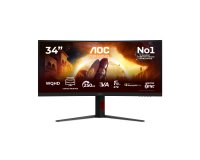 AOC G4 CU34G4ZCA écran plat de PC 86,4 cm (34") 3440 x 1440 pixels Wide Quad HD Noir, Rouge