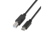 AISENS A107-0053 cable USB USB 2.0 1 m USB C USB B Negro