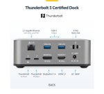 StarTech.com Thunderbolt 5 Universal Docking Station, Multi-Display Hub, 8K 60Hz or 4K 144Hz, 120Gbps Bandwidth Boost, 140W PD, 30W Phone Charging, USB 10Gbps, 2.5G LAN