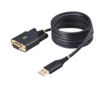StarTech.com 6.6ft (2m) USB to Null Modem Serial Adapter Cable, COM Retention, FTDI, USB-A to DB9 RS232, Interchangeable DB9 Screws/Nuts, Windows/macOS/Linux