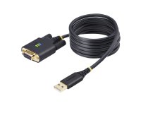 StarTech.com Cable Adaptador USB a Serie de Módem Nulo de 2m - FTDI RS232 - Tornillos DB9 Intercambiables - USB-A a DB9 RS232 - Windows/macOS/Linux