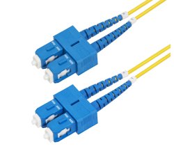 StarTech.com 2m (6.6ft) SC to SC (UPC) OS2 Single Mode Duplex Fiber Optic Cable, 9/125µm, 40G/100G Zipcord, Bend Insensitive, Low Insertion Loss - LSZH Fiber Jumper Cord