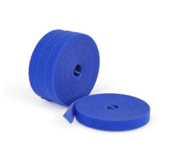 StarTech.com Lot de 4 Rouleaux de Ruban Auto-Agrippant de 4,6m, Largeur 12mm, Bleu, Attaches de Câbles Réutilisables à Découper sur Mesure, Ruban de Fixation, Gaines en Tissu Réglables, Rouleaux en Vrac