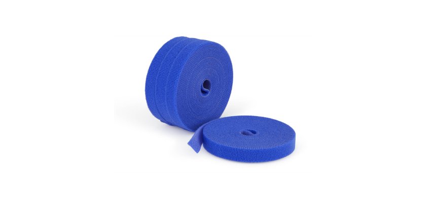 StarTech.com Lot de 4 Rouleaux de Ruban Auto-Agrippant de 4,6m, Largeur 12mm, Bleu, Attaches de Câbles Réutilisables à Découper sur Mesure, Ruban de Fixation, Gaines en Tissu Réglables, Rouleaux en Vrac