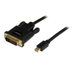 StarTech.com 1,8m Mini DisplayPort naar DVI Kabel, Mini DP naar DVI Adapter Kabel, 1080p Video, Passieve mDP 1.2 naar DVI-D Single Link, mDP of Thunderbolt 1/2 Mac/PC naar DVI Monitor, Zwart