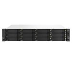 QNAP TS-1264U-RP NAS Rack (2 U) Intel® Celeron® 8 Go DDR4 0 To QNAP QTS Aluminium, Noir