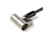 StarTech.com 6.6ft (2m) 3-in-1 Universal Laptop Cable Lock - Keyed Laptop/Desktop Security Cable Lock Compatible w/ K-Slot, Nano & Wedge Slot Computer - Anti-Theft Steel Cable Lock with Keys - TAA