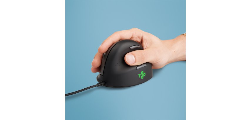 Souris ergonomique r-go tools verticale he break filaire    taille moyenne droitier       coloris noir