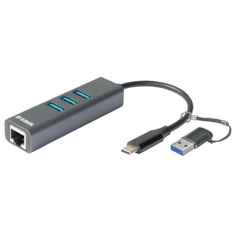 D-Link DUB-2332 base para portátil y replicador de puertos Alámbrico USB Tipo C Gris