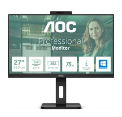 Monitor de videoconferencia AOC Q27P3CW pantalla para PC 68,6 cm (27") 2560 x 1440 Pixeles Quad HD LED Negro