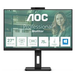 Monitor de videoconferencia AOC Q27P3CW pantalla para PC 68,6 cm (27") 2560 x 1440 Pixeles Quad HD LED Negro