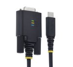 StarTech.com Câble Adaptateur Série Null Modem USB-C (2m/6,6 Pi), Rétention COM, FTDI, Type-C vers Port Femelle DB9 RS232, LED d'État, Vis et Écrous DB9 Interchangeables