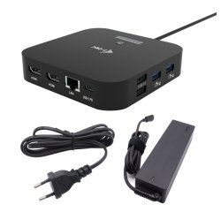 i-tec USB-C Dual HDMI Docking Station with Power Delivery 100 W + Universal Charger 100W