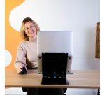 R-Go Tools Support pour tablette et ordinateur portable R-Go Riser Duo, adapté pour écran de 10 à 22 pouces, noir