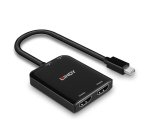 Lindy 38432 hub de interfaz Mini DisplayPort 21600 Mbit/s Negro