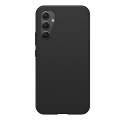 OtterBox React Série Coque pour Galaxy A34 5G, Antichoc, anti-chute, ultra-mince, protection fine, testé selon les normes militaires, Antimicrobien, Noir, livré sans emballage