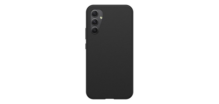 OtterBox React Série Coque pour Galaxy A34 5G, Antichoc, anti-chute, ultra-mince, protection fine, testé selon les normes militaires, Antimicrobien, Noir, livré sans emballage