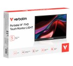 Verbatim Portable 14" FHD Touch Monitor LIGHT Monitor portatile Nero 35,6 cm (14") LCD 1920 x 1080 Pixel