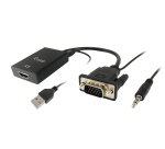Equip VGA to HDMI Adapter with Audio