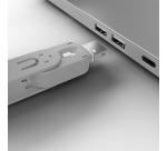 Lindy Bloqueur de port USB A, 4 pièces + clé, Blanc
