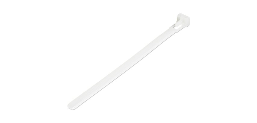 StarTech.com Colliers de Serrage Réutilisables 15 cm Blancs - Largeur 7 mm - Diam. faisceau 35 mm - Résistance traction 22 kg - Colson nylon détachable - Intérieur/extérieur - Homologués 94V-2/UL - 100 pcs