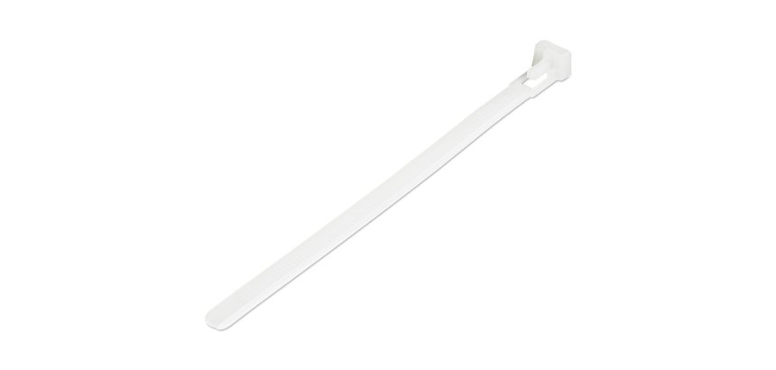 StarTech.com Colliers de Serrage Réutilisables 15 cm Blancs - Largeur 7 mm - Diam. faisceau 35 mm - Résistance traction 22 kg - Colson nylon détachable - Intérieur/extérieur - Homologués 94V-2/UL - 100 pcs