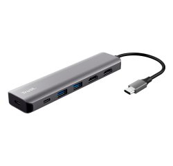 Trust Dalyx Adattatore multiporta USB-C 6 in 1 - Grigio