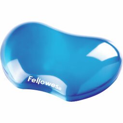 Mini repose-poignet pour souris Fellowes gel crystal bleu
