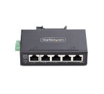 StarTech.com Switch Réseau Industriel 5 Ports Non Géré, 100/1000 Ethernet, Rail DIN/Montage Mural, Commutateur Gigabit IP30 Robuste, -40°C - 75°C, 9~60V DC, Conforme TAA