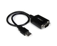 StarTech.com Câble Adaptateur USB vers Série Professionnel de 30cm à 1 Port avec Rétention COM, Adaptateur USB vers RS232, Conforme TAA