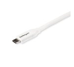 StarTech.com Câble de Charge Rapide USB-C de 2m, Charge et Synchronisation, 100W (5A) PD, USB 2.0, Certifié USB-IF - Cordon de Charge USB C Blanc