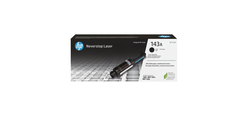 HP Kit de recharge de toner laser noir 143A Neverstop authentique