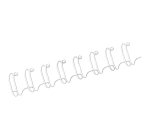 Reliure métallique fellowes relieur pas 3:1 34 boucles a4 1/2 in diamètre 12.7mm coloris blanc boîte 100 unités