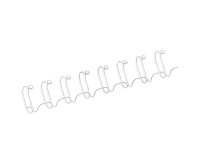 Reliure métallique fellowes relieur pas 3:1 34 boucles a4 1/2 in diamètre 12.7mm coloris blanc boîte 100 unités