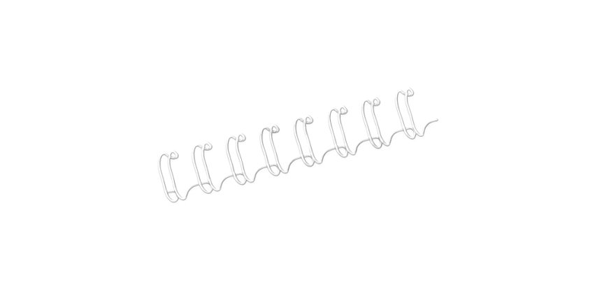 Reliure métallique fellowes relieur pas 3:1 34 boucles a4 9/16 in diamètre 14.3mm coloris blanc boîte 100 unités