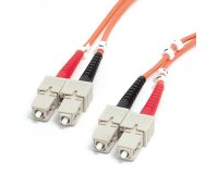 StarTech.com Câble Fibre Optique Multimode SC à SC OM1 de 2m, Dimension de la Fibre 62.5/125, Réseaux 10G - Cordon de Raccordement Fibre LSZH