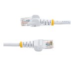 StarTech.com Câble réseau Cat5e UTP sans crochet de 3m - Cordon Ethernet RJ45 anti-accroc - M/M - Blanc