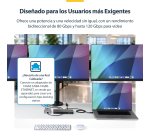 StarTech.com Hub Thunderbolt&trade; 5 de 4 Puertos con KVM Thunderbolt Share - 80/120Gbps - 8K 60Hz o 4K 144Hz - PD 140W - USB-A 10Gbps - TB4 y USB4 - Para MacBook M5 Pro M5 Max