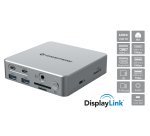 Conceptronic DONN25G base para portátil y replicador de puertos Alámbrico USB 3.2 Gen 2 (3.1 Gen 2) Type-C Plata