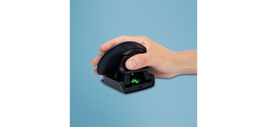 R-Go Tools Ratón ergonómico R-Go Twister, para ambas manos, con software de pausa, plegable, bluetooth y con cable