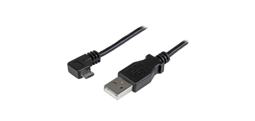 Cable de 1m Micro USB con conector acodado a la derecha - Cable de Carga y Sincronización