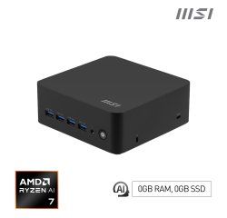 MSI Cubi Z AI 8M AMD Ryzen 7 8845HS Barebone, NUC, USFF, Mini Computer, HTPC (NO RAM, NO Storage, NO OS), AMD Radeon Graphics/DDR5/Dual ThunderBolt 4/Dual HDMI/Dual LAN/WiFi 6E/BT 5.3/VESA