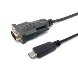 Equip USB-C to Serial (DB9) Cable, M/M, 1.5m