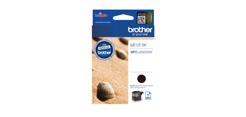 Brother LC12EBK inktcartridge 1 stuk(s) Origineel Zwart