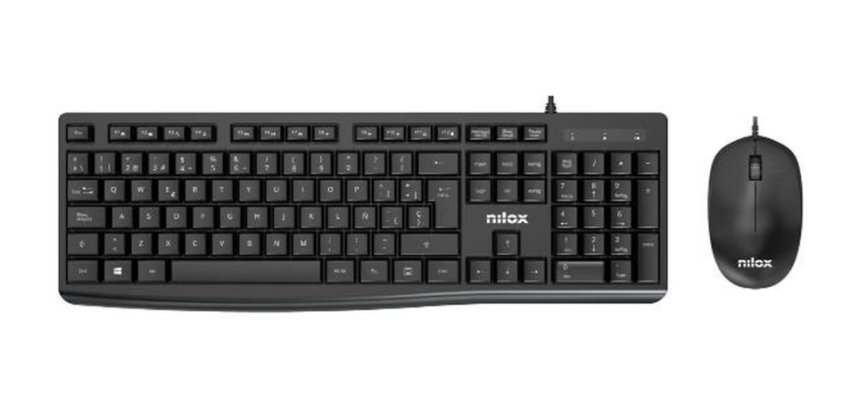 Nilox NXKME0012 teclado Ratón incluido Universal USB QWERTY Español Negro