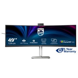 Philips 49B2U6903CH/00 Monitor PC 124,5 cm (49") 5120 x 1440 Pixel Dual QHD LCD Grigio